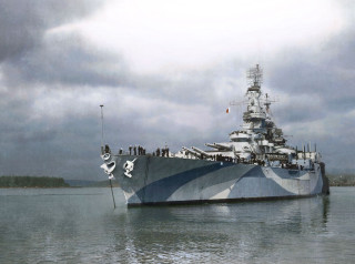 Large ship water cloudy day - douglas shuler free wallpaper