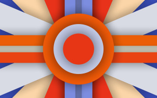 Colorful abstract circular red bauhaus - bauhau free wallpaper