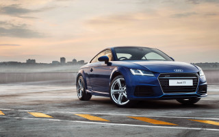 Blue car parking lot city - anthony s waters free wallpaper