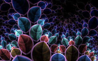 Plants fence fractals raytraced generative - image of a bunch free wallpaper