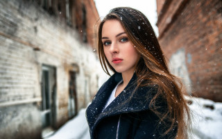 Snowy alleyway portrait elina karimova - art photography free wallpaper for desktop