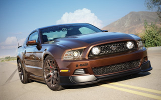 Brown mustang desert mountains digital - matte finish free wallpaper