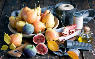 Bowl fruit oil bottle table - free textures wallpaper
