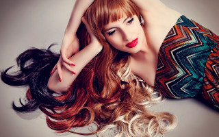 Flowing hair fauvism woman puzzle - flowing hair free wallpaper