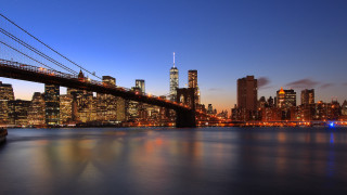 City skyline bridge boat night 3 - the building free wallpaper for desktop