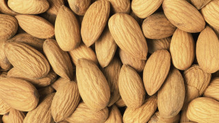 Almonds brown background white border - a white border free wallpaper