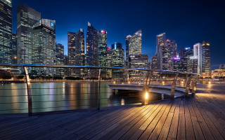 Tokyo night cityscape bridge river 6 - neoism free wallpaper