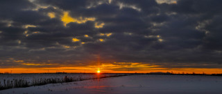 Sunset clouds dusk horizon mountains - cloud and a sun free wallpaper