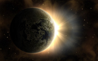 Eclipse star astronaut aurora space - background free wallpaper for desktop