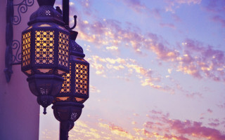 Streetlight sunset cloudy sky orange - a street light free wallpaper