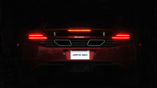 Red sports car dark tail - the dark free wallpaper
