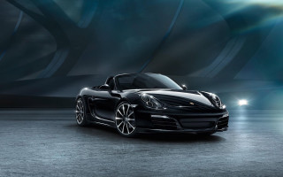 Black sports car dark room 5 - the floor behind free wallpaper