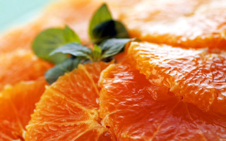 Orange slice leaves blurry autumn - top of them free wallpaper