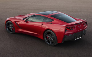 Red sports car black rims - a black roof free wallpaper