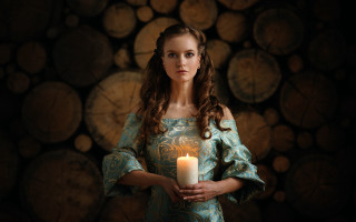 Woman holding lit candle gothic - a woman holding free wallpaper