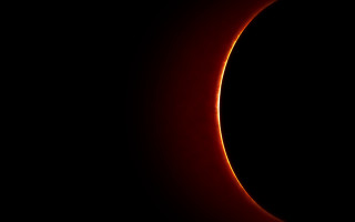 Red eclipse black sky red - dan frazier free wallpaper