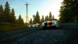 Cars road trees radio tower - the distance free wallpaper for desktop