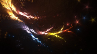 Fireworks stars aurora night sky - the dark sky free wallpaper