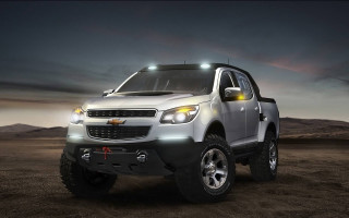 Silver truck desert night photorealism - the desert free wallpaper