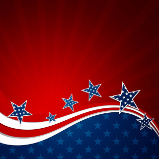 Patriotic background stars red wave - red free wallpaper