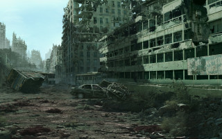 Dirty city buildings car truck - craig mullins free wallpaper
