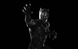 Black panther gesture portrait monochrome - a black panther free wallpaper