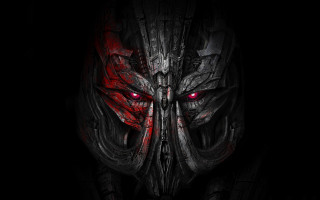 Demonic mask red eyes glowing - red eye free wallpaper