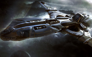Futuristic space ship planet clouds - star citizen halo free wallpaper