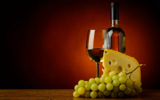Wine cheese board red background - professional food photography free wallpaper