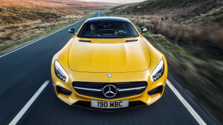 Yellow mercedes sls front country - cornelisz hendriksz vroom free wallpaper for desktop