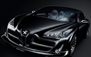 Black shiny sports car hood - a hood free wallpaper