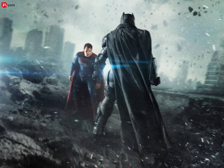 Batman scene city clouds poster - free gaming wallpaper