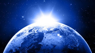 Blue earth bright star space - a blue earth free wallpaper