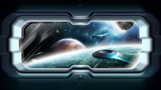 Futuristic space scene planet star - a distant planet free wallpaper