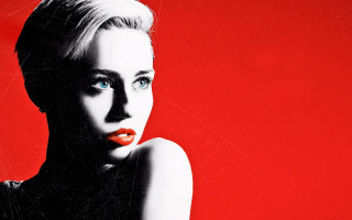 Woman blueeyes redbackground blackwhiteface popart - blue eye free wallpaper for desktop