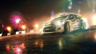 Car fireworks ferriswheel night cityscape - firework free wallpaper