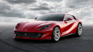 Red sports car cloudy day - cloudy free wallpaper