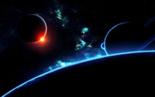 Space red blue astronaut moon - space free wallpaper for desktop