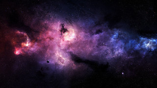 Colorful space stars black hole - a black hole free wallpaper