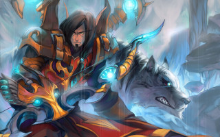 Wolf armor sword glowing fantasy - a sword and a sword free wallpaper