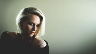 Woman tattoo blonde cellphone darkroom - carey morris free wallpaper