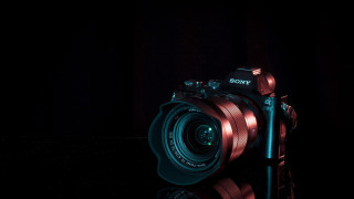 Camera flash dark reflection photorealism - a reflection free wallpaper
