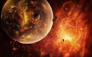 Space star astronaut moon galaxy - a distant object in the foreground free wallpaper