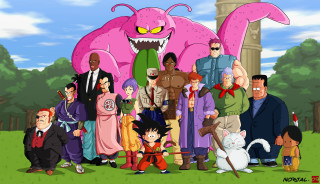 Group people pink monster giant - giant free wallpaper