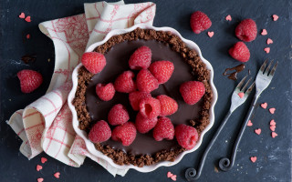 Chocolate pie raspberries food photography - raspberry free wallpaper