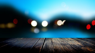 Wooden table lake bokeh moonlight 2 - the background of the image free wallpaper