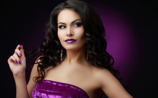 Purple dress woman cigarette serious - a purple dress holding free wallpaper
