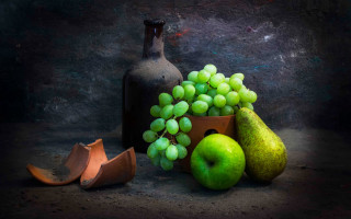 Grapes pears wine bottle shoe - a shoe free wallpaper
