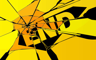 Caution umbrella broken yellow moon - free abstract wallpaper