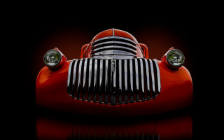 Red car black stripe headlights 2 - a black stripe free wallpaper